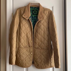 C. Wonder Tan Camel Barn Quilted Jacket Size M